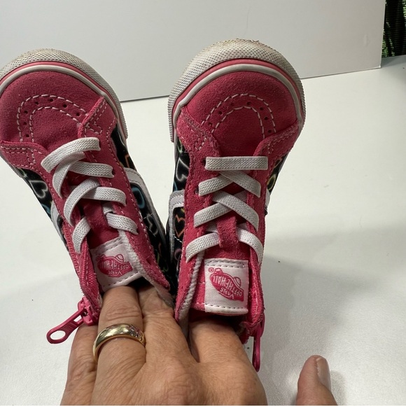 Vans Kids Pink High-Top Sneakers Toddler Size 5 - Picture 11 of 11